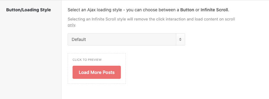 Ajax Load More Button Settings