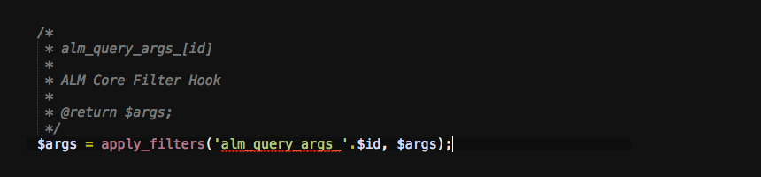 alm_query_args filter.